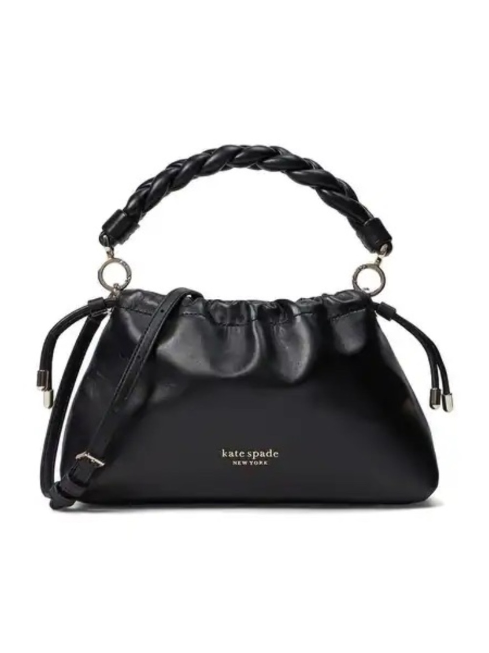 Kate Spade Meringue Napa Leather small Crossbody Bag in Black